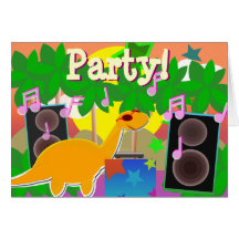 Party Happy Birthday Dinosaur Card