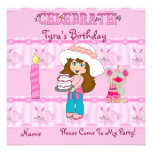 Party Invitation Birthday Girls Children