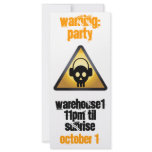 Party invitation, club ticket rack cards