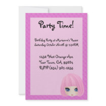 Party Invitation Girly Girl Marianne