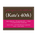 Party Invitation No.1 [hot pink] Postcards