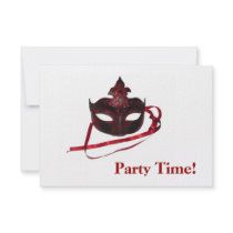 Party Invitation - Red Mask