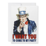 Party Invitation: Vintage Uncle Sam