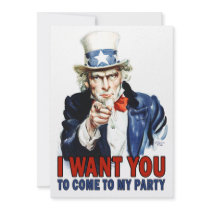 Party Invitation: Vintage Uncle Sam