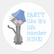 PARTY, life number NINE! Sticker