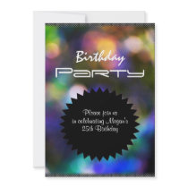 Party Lights Birthday Party Invitation