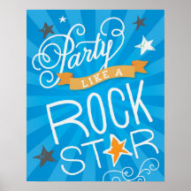 Party Like A Rock Star - Bluesy Print