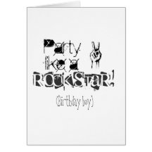 Party like a rockstar birthday card