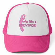 Party Like a Survivor with Pink Ribbon Hats