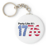 Party Like It's 1776 Flag Key Chain