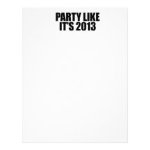 Party like it's 2013 personalized letterhead