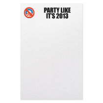 Party like it's 2013 stationery paper