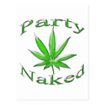 Party Naked3leaf Post Card