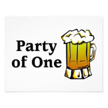 Party Of One Beer Personalized Announcement