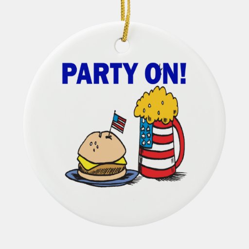 Party On Christmas Ornaments