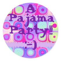 PARTY - Pajama Party with Festive Circles Sticker