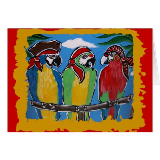 Party Parrots Greeting Card