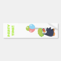 Party Penguin Bumper Sticker