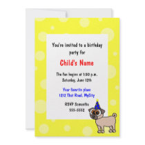 Party Puppy Children's Birthday Invitation