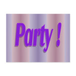 party purple invitation postcards