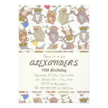 Party Tarsiers, 5x7 customizable Announcements