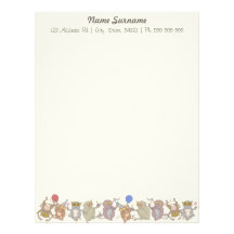 Party Tarsiers, customizeable Personalized Letterhead