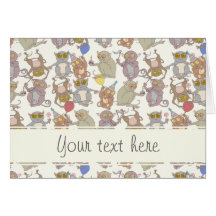 Party Tarsiers, patterned Cards