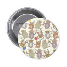 Party Tarsiers, patterned Pins
