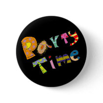 Party time pinback buttons