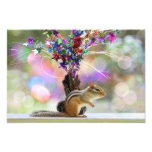 Party Time Chipmunk Picture Photo Art