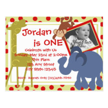 Party Time Circus/ Photo Post Card