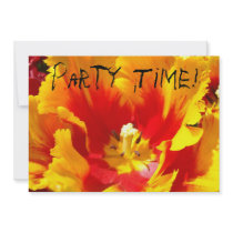 Party Time! Invitations Tulip Bright Yellow Red