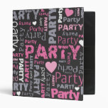 Party typography photo album binder