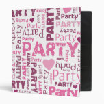 Party typography photo album binder