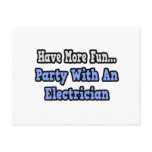 Party With An Electrician Postcards