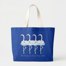 Pas de Quatre Swan Lake Tote Canvas Bags