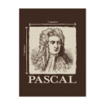 Pascal = 1 newton per square metre math joke postcards