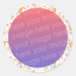 pasley and hearts photo frame sticker