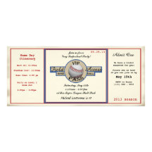 Passage de champ d'anniversaire de base-ball invitations personnalisées
