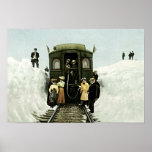 Passage de Rollins, train du Colorado dans la neig Posters