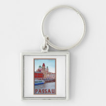 Passau - Donau Waterfront Keychains
