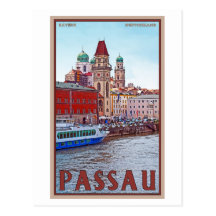 Passau - Donau Waterfront Post Cards