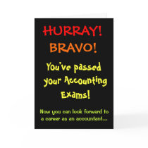 Passed Your Accounting Exams Funny Accountant Card