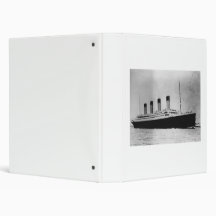 Passenger Liner Steamship RMS Titanic Vinyl Binder