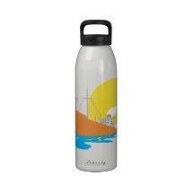 Passenger Ship Cargo Boat Retro Drinking Bottle
