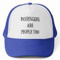 Passengers are People Travel Slogan hats