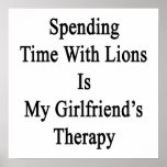 Passer le temps avec des lions est Therap de mon a Posters