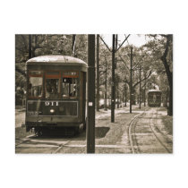 Passing Streetcars Post Card