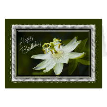 Passion Flower Birthday Card