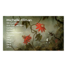 Passion Flowers and Hummingbirds Business Cards